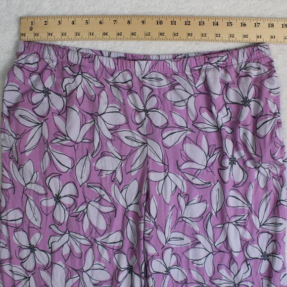 Tommy John Pajama Set Womens XL Purple Floral Button Top Pants Soft Lounge - Picture 9 of 9